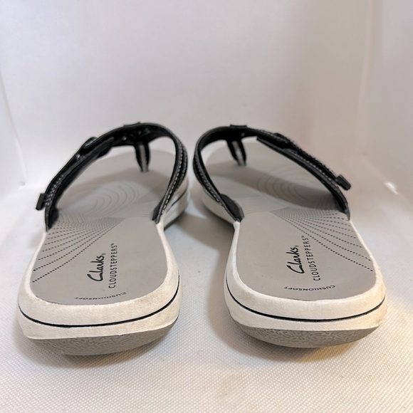 Clarks Couldsteppers Black Adjustable Strap Sandals Size 9 - EUC - Picture 4 of 13